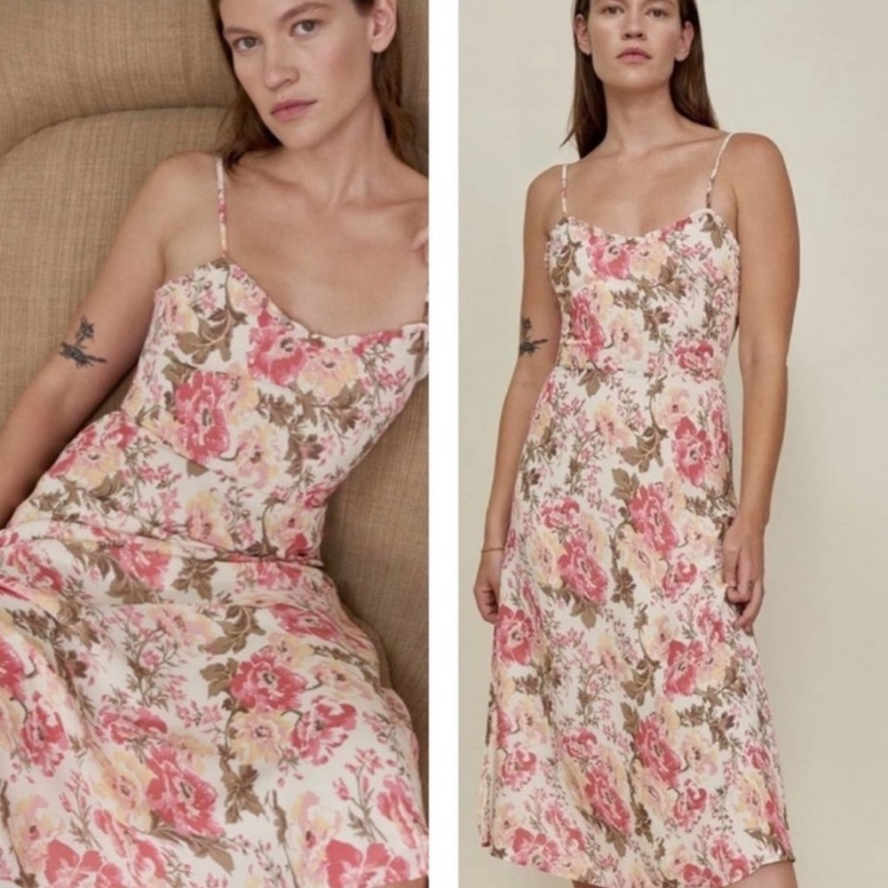 Reformation Cassandra Floral Midi Dress 12